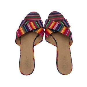 J. Crew Rainbow Cora Criss Cross Sandals Size 10 1/2 Women’s